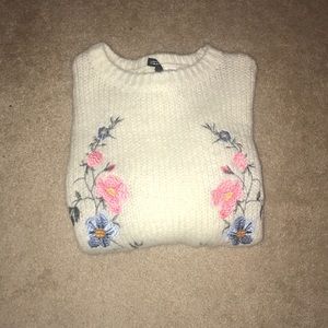 hm embroidered sweater